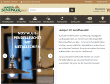 Tablet Screenshot of lampen-suntinger-shop.com